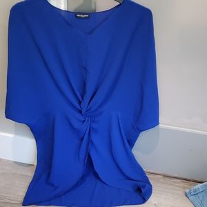 Cobalt Top with twist detail